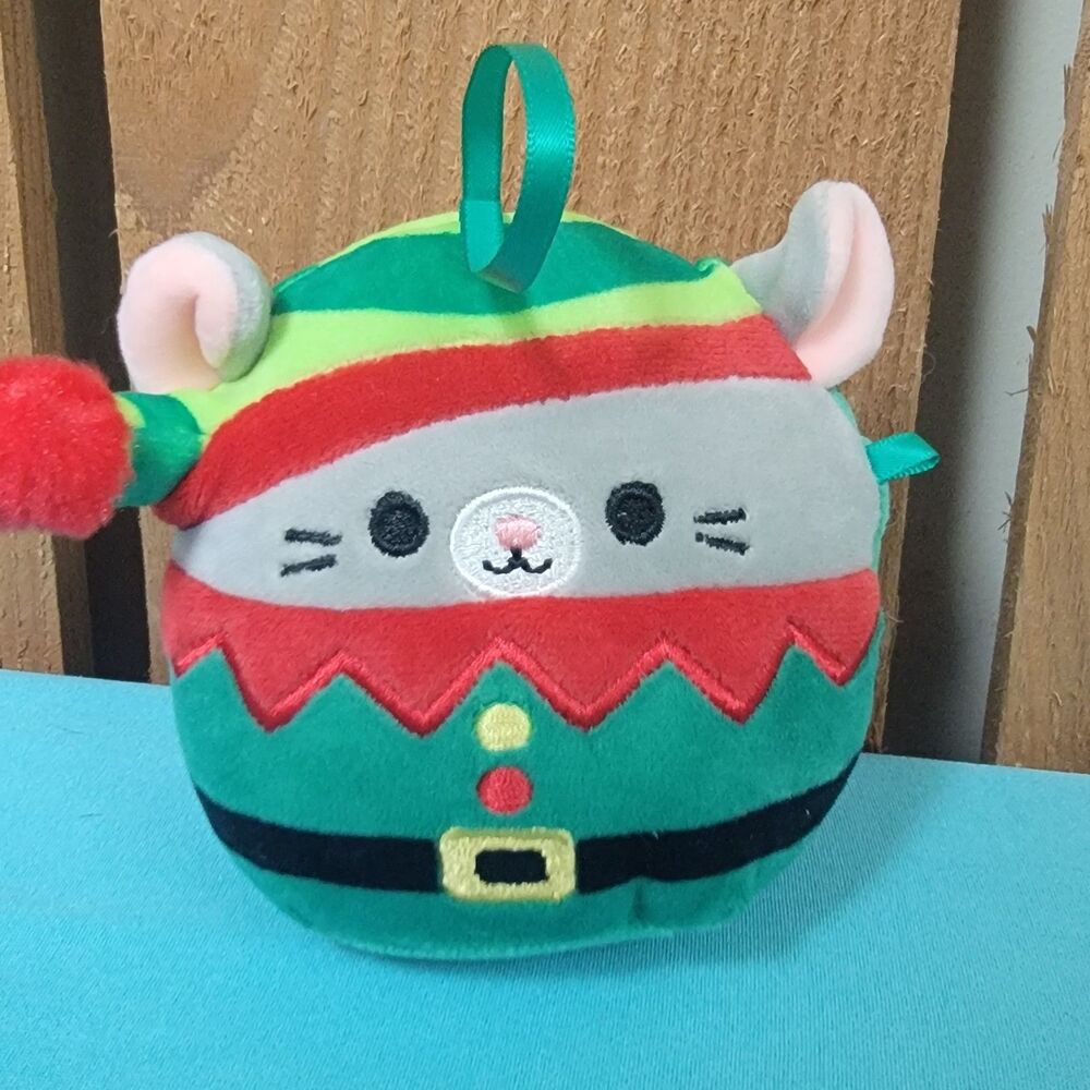 Squishmallows Misty The Mouse Christmas Elf 4" Plush Ornament